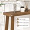 43-inch Narrow Entryway Console Table Solid Rubber Wood with Sturdy Base